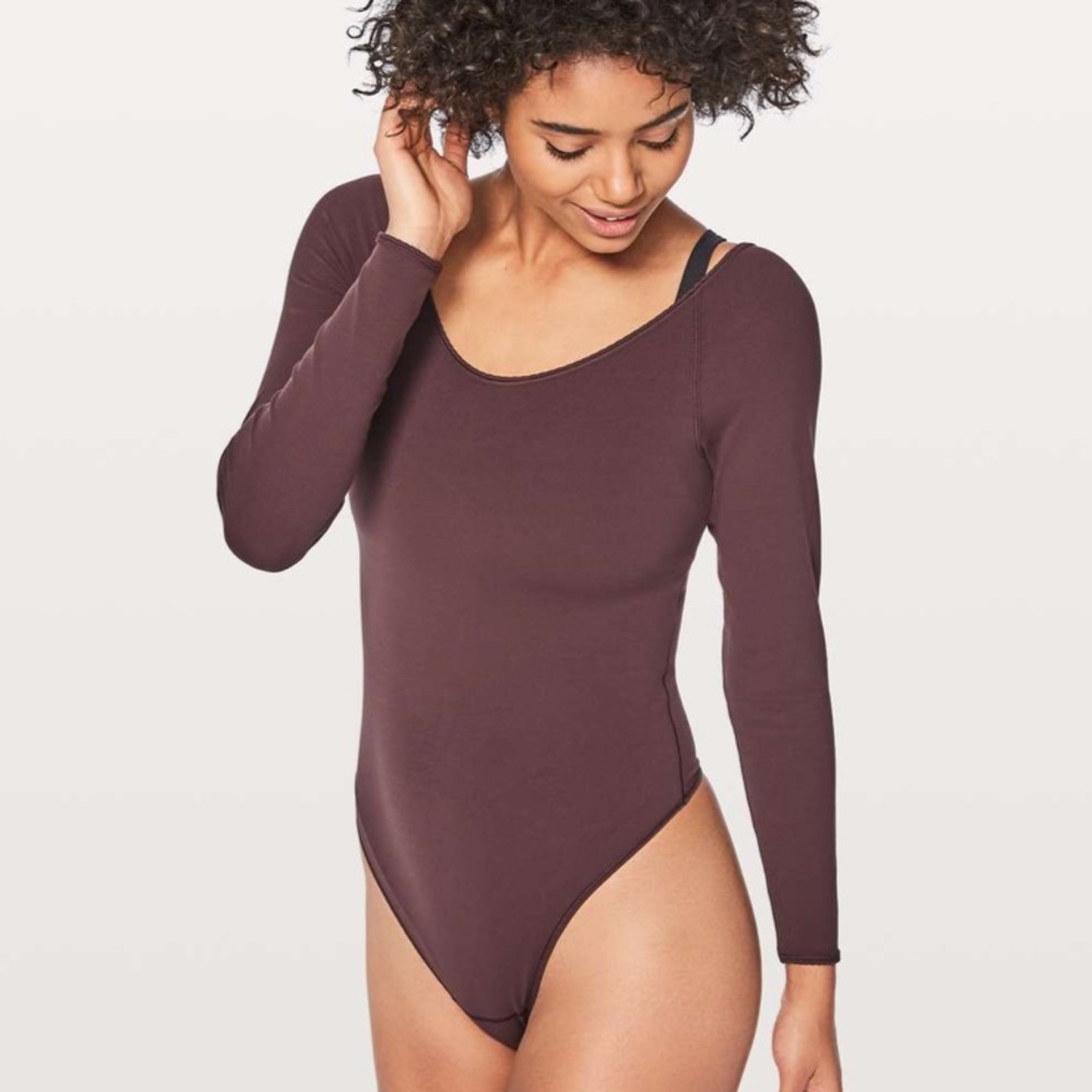Lululemon Full Freedom Bodysuit Black Cherry